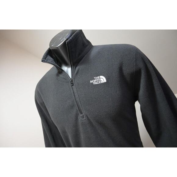 North Face Fleece Sweater 1/4 Zip Black Winter Mens Size Small - Picture 1 of 11